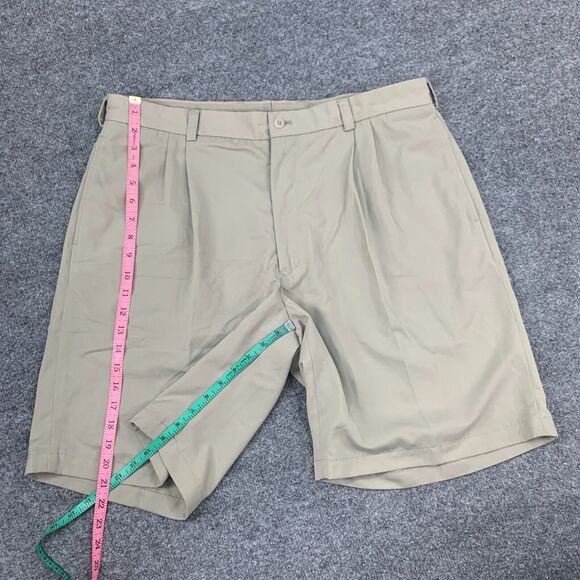 Vintage Bolle Golf Shorts Mens 38 Herb Green Pleated Front Performance Chino - Picture 6 of 10